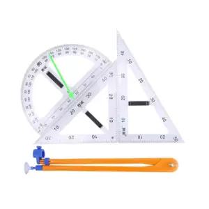 과학 수학 교육용 자석 삼각자 흡착 각도기 세트 관찰