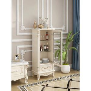 엔틱 장식장 원목 유리 술 와인장 진열 술상 상아백색 금 쇼케이스 위스키 작은