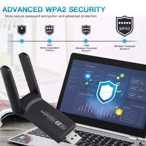 1300Mbps USB3.0 WiFi 어댑터 5 이더넷 네트워크 카드 PC 노트북 수신기 AC1300 용 2.4G 동글