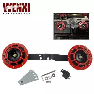 에어혼 화물차 크락션 뿔 브래킷 2 개 12v 115DB 슈퍼 시끄러운 소형 전기 에어 혼 2008-2014 스바루 임프