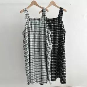 [다잇템][다잇템] 여성 서스펜더 큰사이즈 롱 체크포켓 FW 원피스_23997344_58887