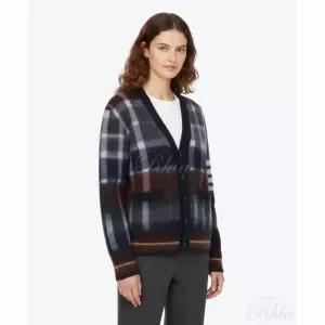 톰브라운 깅엄 헥터 타탄 체크 브이넥 가디건 니트웨어 시즈널 멀티 MKC559AY8008996