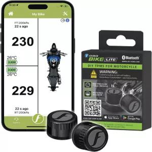 FOBO 자전거 라이트 TPMS - 블루투스 5.0이 탑재된 무선 타이어 압력 모니터링 시스템 실시간 센서 앱에서