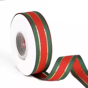 크리스마스 리본끈 레드그린 25mm 크리스마스장식 포장리본 크리스마스포장
