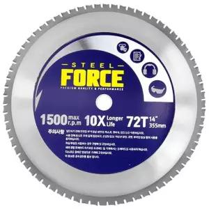 2.4T 스틸포스 TH 철재용 원형톱날 72날 2.4 SC355SB 355mm