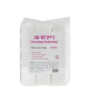 ksr 차밍 엠보싱 화장솜 500매 /대용량/순면/ (WFJ7QLM)