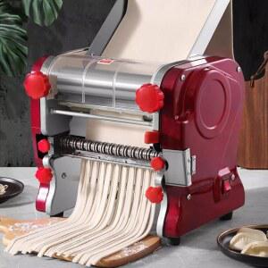 레오네베 상업용 전기 파스타 메이커 기계 u2013 스테인리스 스틸 누들 프레스, 3MM / 9MM 듀얼 블레이드 포함 u2013 조절 가능한 반죽 두께 (0.3-5mm) 스파게티 라자냐 링귀니 u2013 가정 및 레스토랑 사용