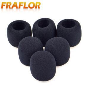 6개/세트 윈드 스크린 마이크 스폰지 커버 휴대 전화 녹음 셀 타입 거품 필터 두께 Windproof