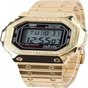 ACTIVA x 디지털 에센셜 남녀공용 44.5mm 알로이 골드 일반 다이얼 전자 시계