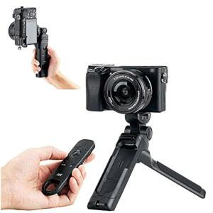 [미국배송] 소니 A1II A7CR A7CII A7RV A7S III A9III A6700 A6600 A6100 ZV-E10 II ZV-1II ZV-E1F ZV-E10용 무선 블루투스 리모컨 촬영 그립 미니 테이블탑 삼각대가 GP-VPT2BT를 대체합니다