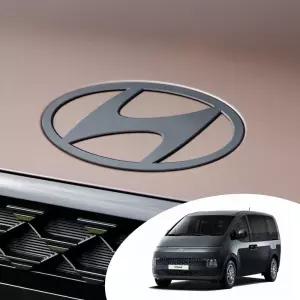 스타리아 현대 로고 블랙 순정 교체형 신형 본넷 엠블렘 튜닝 프론트 전면 마크 악세사리