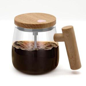 [미국배송] 베레몬드 셀프 교반 커피 머그잔 유리 전기 고속 믹싱 컵 자동 머그 회전식 책상에서 커피/우유/단백질 파우더를 저어주는 400ML 배터리 구동