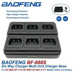 BAOFENG BF-888S BF-777S H-777 워키토키 or 배터리용 멀티 유닛 충전기 베이스 6 방향