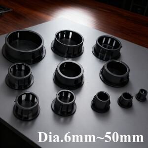 20개/세트 원형 플라스틱 검정/흰색 블랭킹 엔드 캡 튜브 파이프 인서트 플러그 6mm~50mm