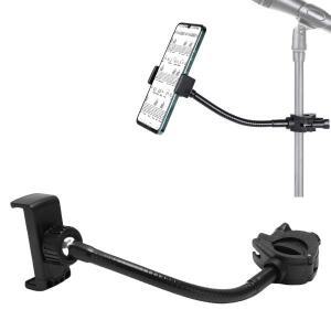 마이크 스탠드 전화 홀더 플렉시블 구즈넥 스마트폰 음악 공연용 조절 가능 마운트