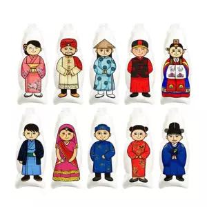 컬러룬 다문화 전통의상 5종 A 오뚝이복주머니 만들기