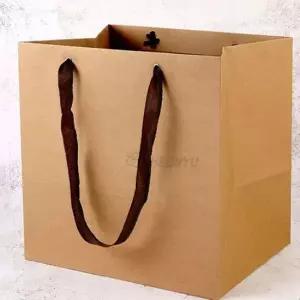브라운 에코 쇼핑백 C1호 정사각 10P 크라프트 종이가방 종이백
