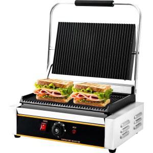 잉윤보 커머셜 파니니 프레스 그릴 2200W 조리대 전기 샌드위치 메이커, 조절 가능한 온도 조절, 논스틱 코팅, 홈 플레이트 그릴, 버거 스테이크 파니니용