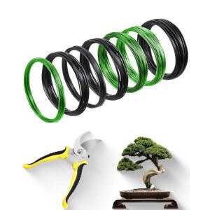 [미국배송] MOSFIATA 분재 와이어 키트 8PCS 커터 세트가 있는 롤 알루미늄 트레이닝 코일 7개 -1/1.5/2.0/3.0MM 여러 크기 액세서리 나무 가지 제어 플랜트 성형용