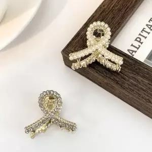 미니집게핀 꼬임 2종세트 포인트 예쁜 여자 큐빅 진주 (WFK92QD)