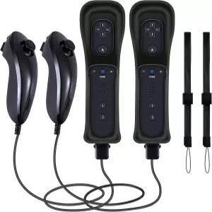 (블랙* 2) Wii용 모션 플러스 리모컨 /WII U 2 in 1 넌척 컨트롤러 [Nintendo_wii_u]