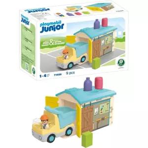 플레이모빌 건설 트럭과 차고 장난감 세트