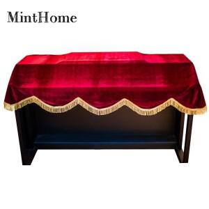 전기 피아노 먼지 커버 골든 벨벳 빨간색 및 보라색 88건반 업라이트 키보드