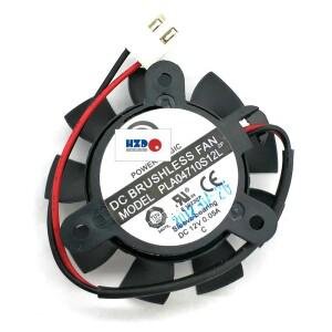 HZDO 그래픽 라디에이터 선풍기 PLA04710S12L 37mm 직경 25mm 피치 12V 0.05A 2 라인