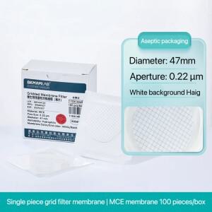 100pcs1 lot 멸균 MCE 격자형 멤브레인 필터 47mm 기공 실험실