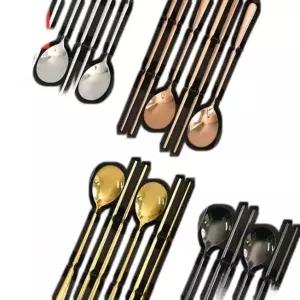 티타늄 2인 수저 골드 선물세트(2인)-로즈골드 (WFK9W38)