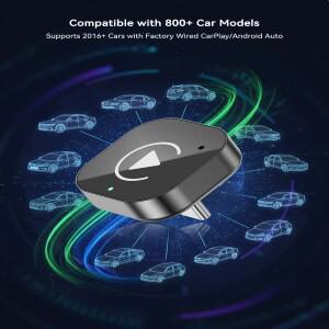 (Type-C) 2 in 1 카플레이 동글 무선 어댑터 USB C / 안드로이드 호환 오토 유선 무선으로 변환 플러그 앤