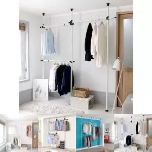 국산 기둥식 행거/조립식/봉행거/옷걸이/코트랙/옷방/고정식/멀티/기둥/천정형/천장/옷행거