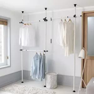 봉행거/코트/수납/조립/행거/고정식/옷걸이/폴행거/설치/천장형/원룸/인테리어/행거봉/옷방
