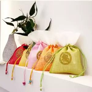 J2K 복주머니 자수 전통공예 소품 한복 새해 명절 행운