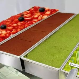 티라미수 틀 케이크 사각 트레이 긴 스테인레스 파운드