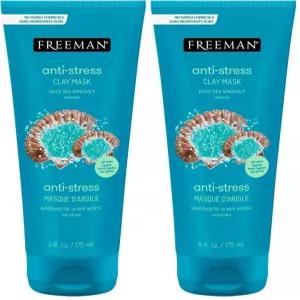 FREEMAN Dead Sea Minerals 안티스트레스 클레이 페이셜 마스크  175 mL 튜브 (2개 팩)