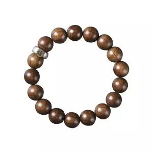 단주 침향 팔찌 불교 플레인 구슬 12mm 나무염주 기도 합장 인도네시아 나무