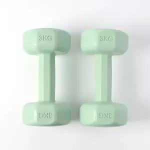 여성용 덤벨 홈트 입문용 육각 아령 세트 2P 3KG 그린
