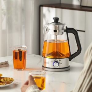 카모식 110V 220V 전기 주전자 자동 스팀 스프레이 다기능 유리 건강 냄비 열 가정용 끓인 물