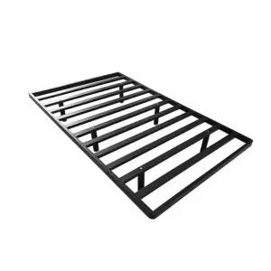 침대프레임 더블 철제 간이 무헤드 블랙 1200x2000mm 스탠다드 깔판 원룸