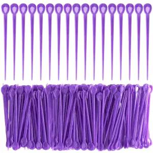 퍼플 브러시 헤어 롤러 픽 100개 플라스틱 컬러 텐션 롤러용 핀 스타일링용 로드 크로셰 액세서리