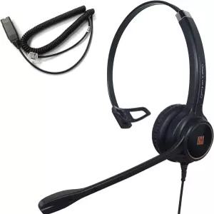 IPD IPH-250 전화 헤드셋 사무실 및 콜센터용 노이즈 캔슬링 마이크 포함 - Avaya 1608 1616 9601 9608