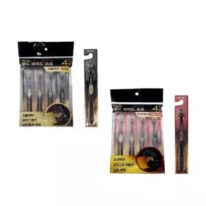 [콩심팥심]메디안 골드와이드프로 미세모/이중미세모 칫솔 4개입 광폭브러쉬