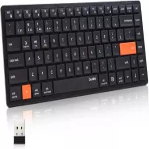 DAREU 무선 충전식 키보드 슬림 컴퓨터/데스크탑/PC/노트북/폰 및 Windows 11/10용 12개 멀티미디어 키