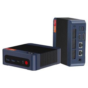 wo-we P8 미니 게이밍 PC AMD Ryzen 5 7640HS (최대 5GHz) 컴퓨터, Radeon 760M 32GB RAM / 1TB NVMe PCIe4.0 x4 SSD 6C/12T 최대 8k 트리플 스크린 디스플레이 RJ45 LAN x2, Wi-Fi 6E/USB4/BT5.2