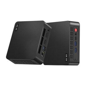 wo-we P6 미니 PC AMD Ryzen 5 3550H(4C/8T, 최대 3.7GHz) 16GB DDR4 RAM 512GB NVMe SSD 게이밍 PC, 라데온 베가 8 그래픽 데스크톱 컴퓨터, 트리플 4K 60Hz 디스플레이, USB-C/USB 3.3/2.0/HDMI, WiFi5 BT5.0