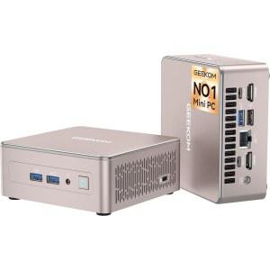 GEEKOM A5 2025 에디션 미니 PC(AMD Ryzen 5 7430U, 16GB RAM 및 1TB M.2 NVMe SSD, 데스크톱 컴퓨터 윈도우 11 프로 지원 8K UHD 4 디스플레이/와이파이 6/BT 5.2/2 x HDMI 2.0/2 USB 3.2)