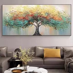 보석십자수 풍성한 행운 도안 가로형 대형 비즈 나무 재물 풍수 구슬붙이기