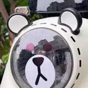 오픈페이스 헬멧장식 곰돌이귀 캐릭터악세사리 바이크튜닝