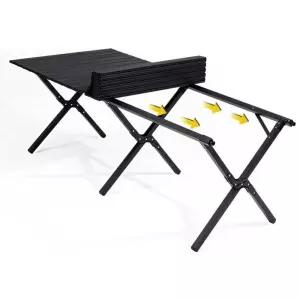 우드 롤테이블 감성 캠핑 테이블 차박 원목 경량 폴딩